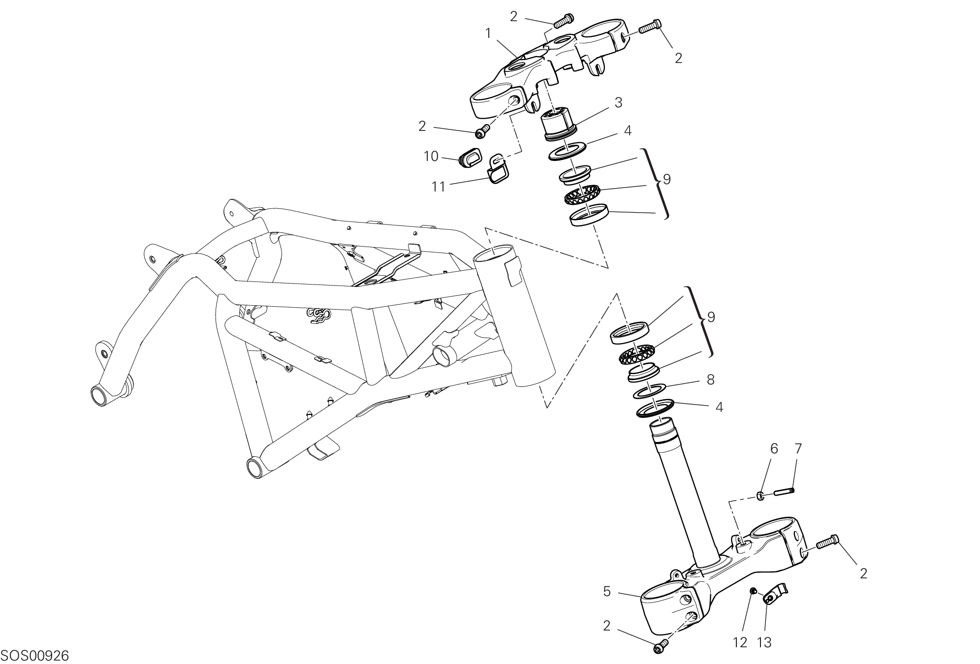 18A ENSEMBLE DIRECTION POUR SCRAMBLER 1100 SPORT 2018