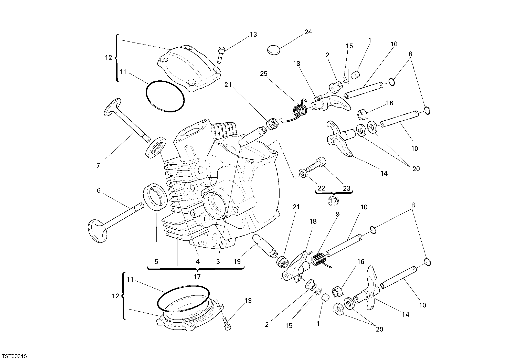 015 CULASSE HORIZONTALE POUR MONSTER 1100 S 2009