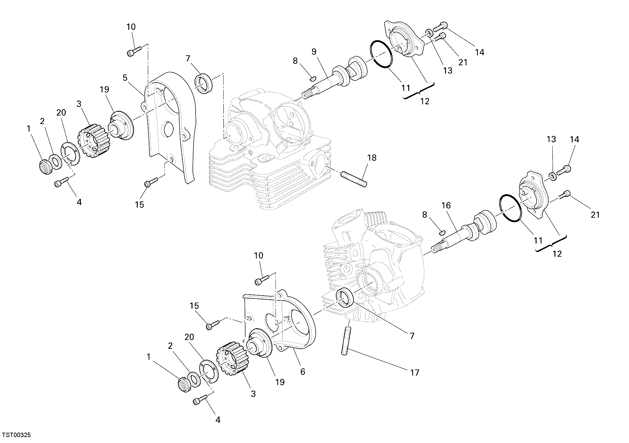 013 ARBRE A CAMES POUR MULTISTRADA 1100 2008