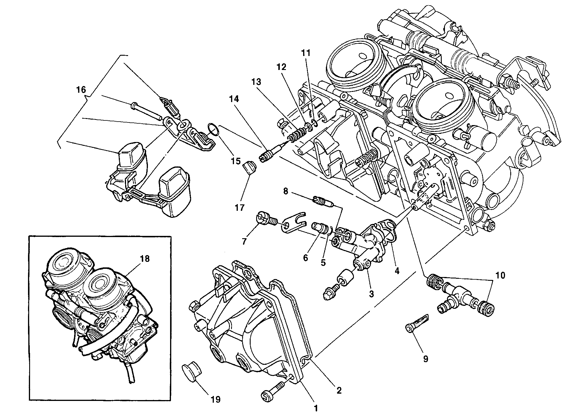 017 CARBURATEUR POUR MONSTER 900 1998