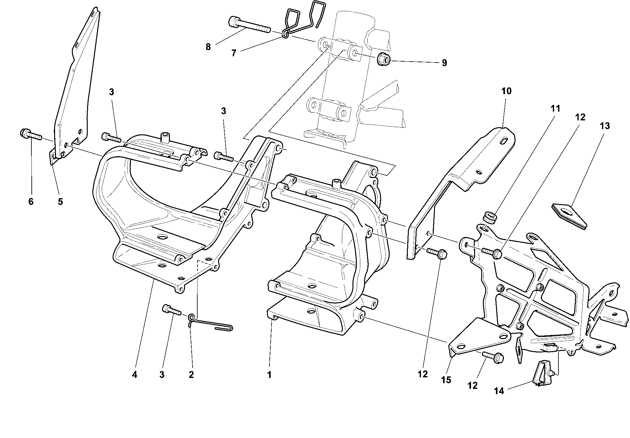 022 SUPPORT FEU AVANT POUR SPORT TOURING ST4 1999