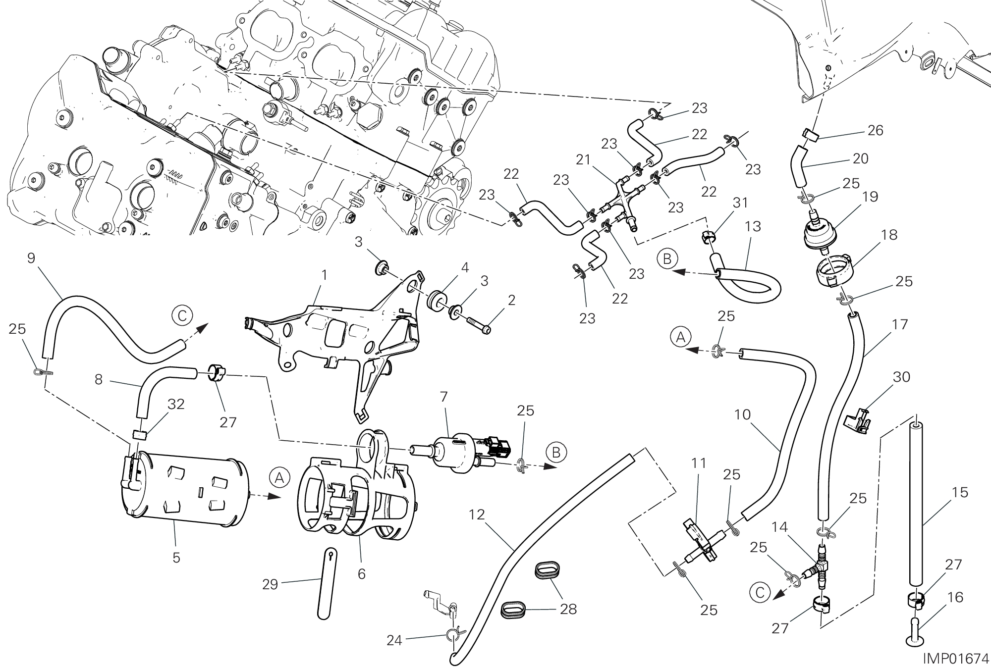 36C FILTRE CANISTER POUR SUPERBIKE PANIGALE V4 2025
