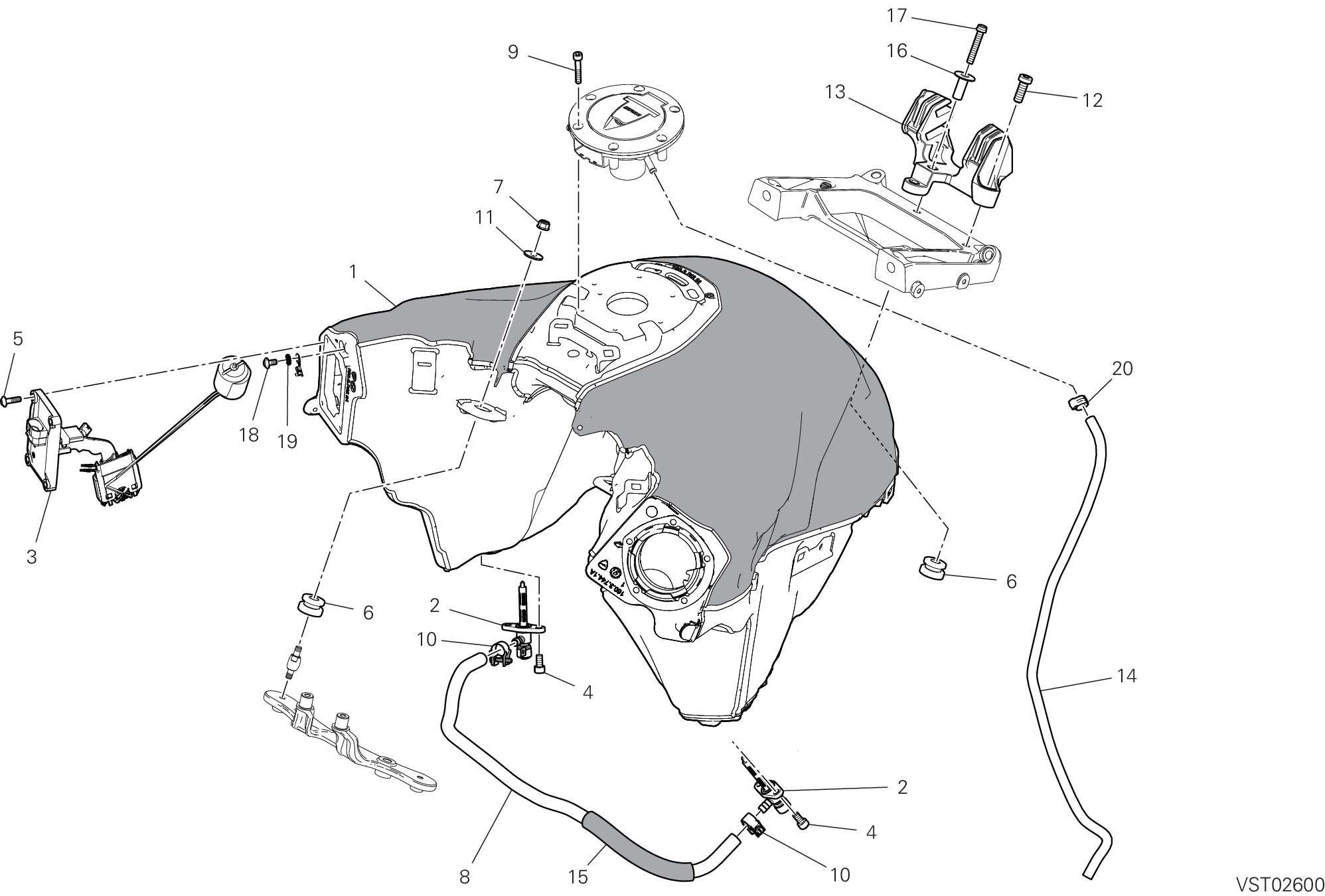 30A RSERVOIR POUR MULTISTRADA V4 RALLY RADAR 2023