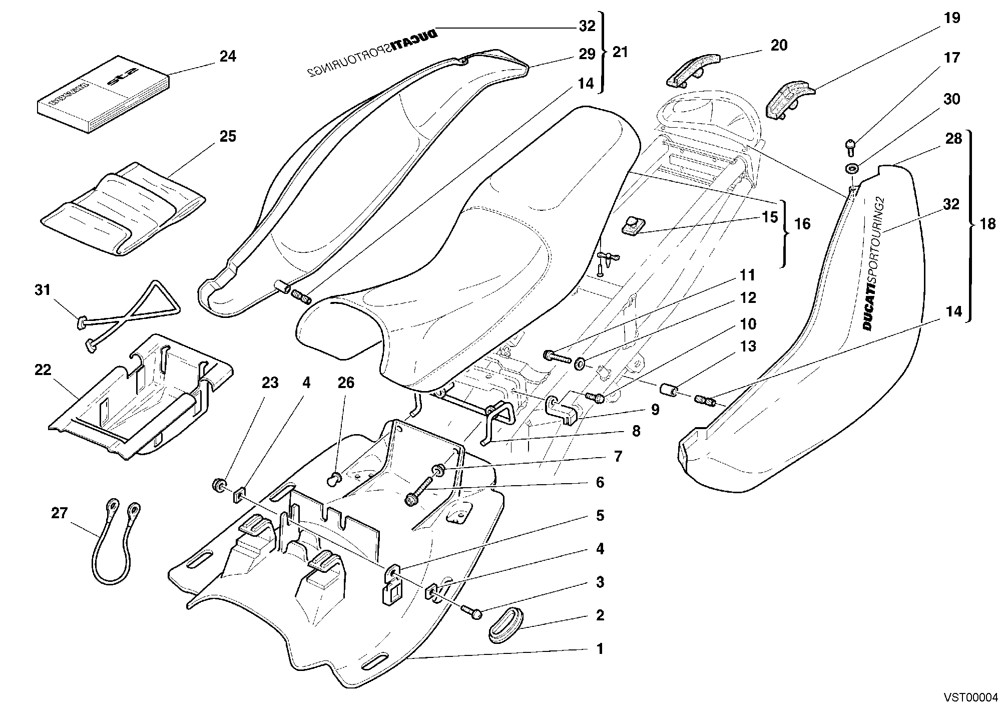 039 SELLE POUR SPORT TOURING ST2 1999