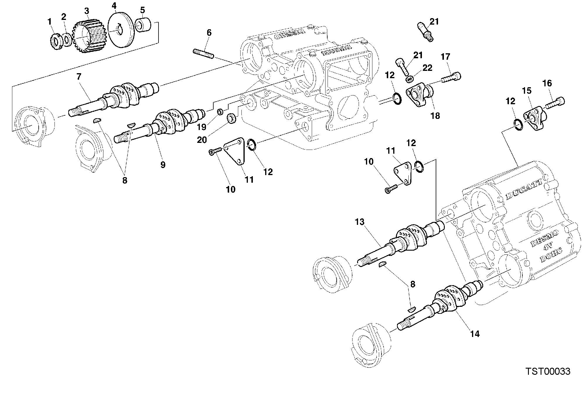 014 ARBRE A CAMES POUR SUPERBIKE 996 SPS III 2000