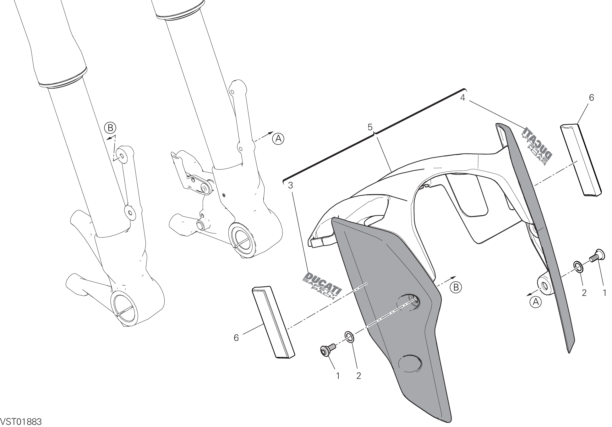 23A GARDE BOUE AVANT POUR HYPERMOTARD 950 2019