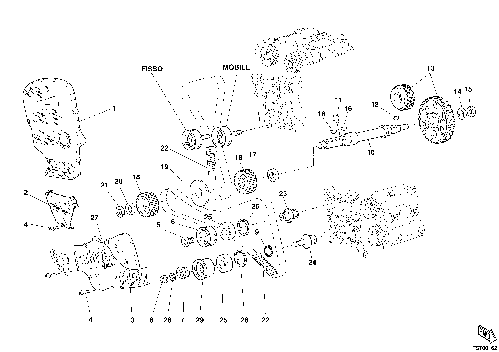 008 COURROIE DISTRIBUTION POUR SUPERBIKE 999 R 2004