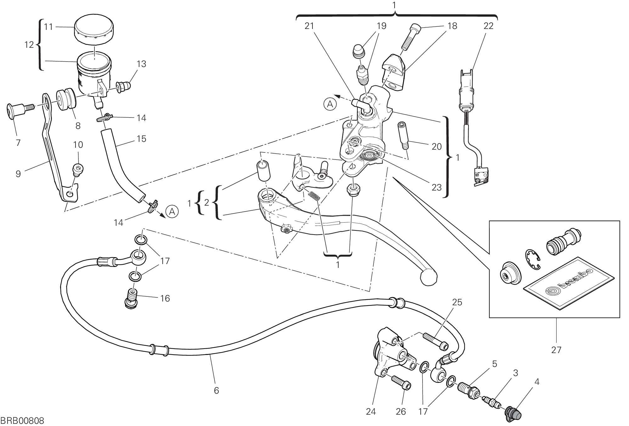 22B COMANDO FRIZIONE POUR SUPERBIKE PANIGALE V4 SP2 2022