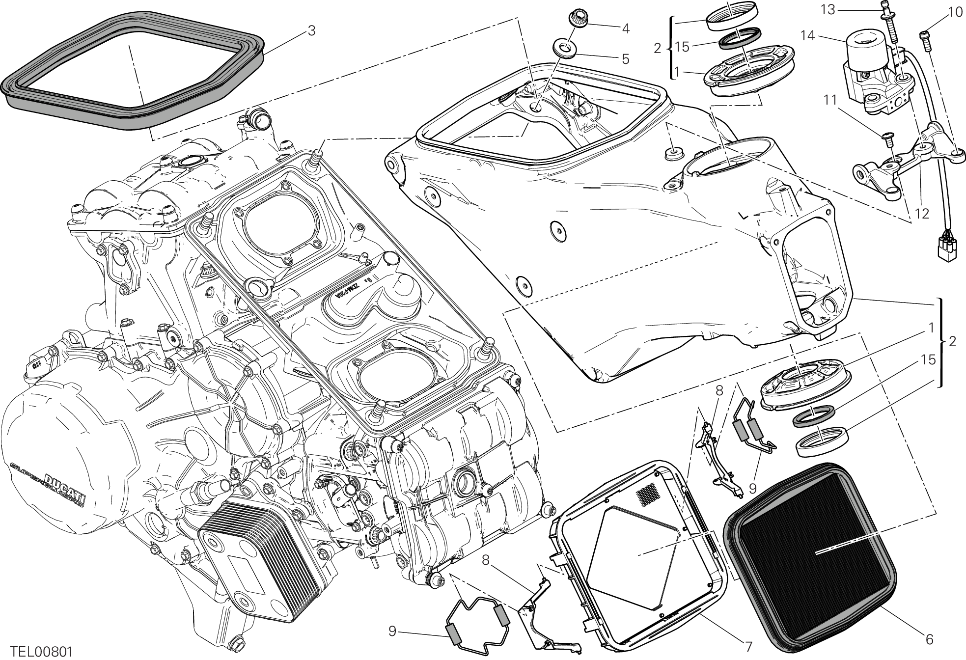 022 CADRE POUR SUPERBIKE 899 PANIGALE ABS 2014