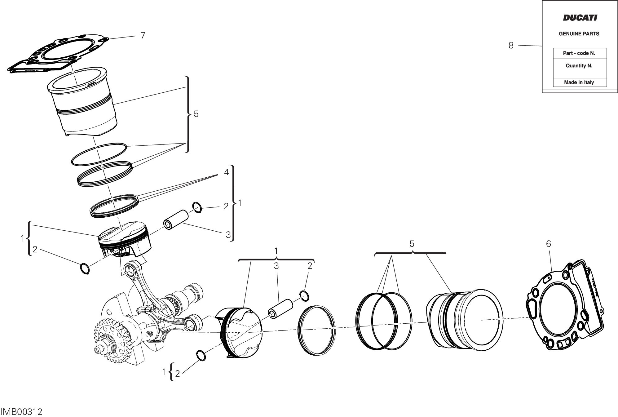 06A CYLINDRES PISTONS POUR SUPERBIKE PANIGALE V2 NEW 2025