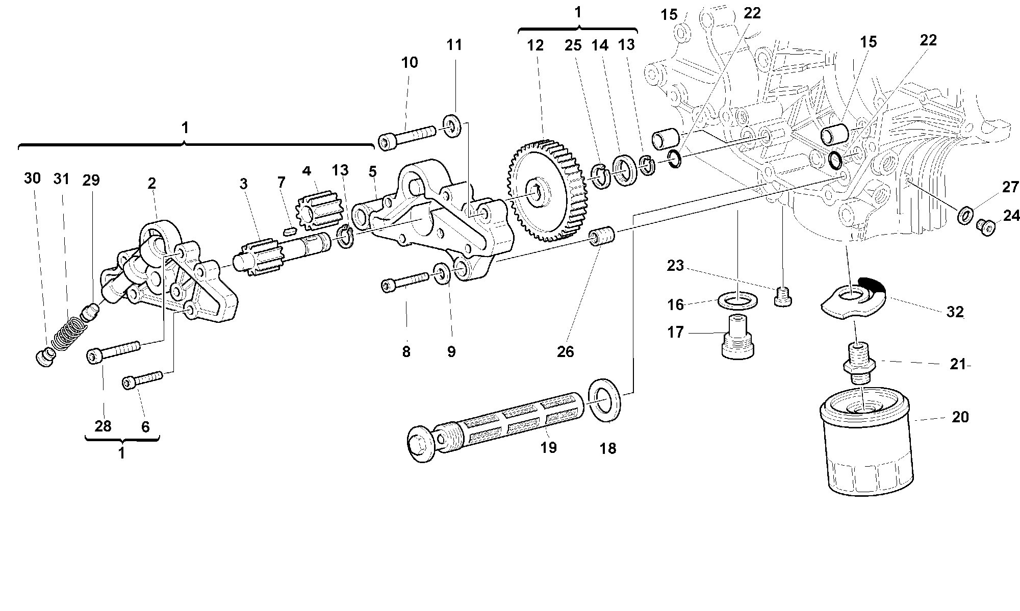 090 POMPE A HUILE FILTRE POUR SUPERBIKE 996 SPS 1999