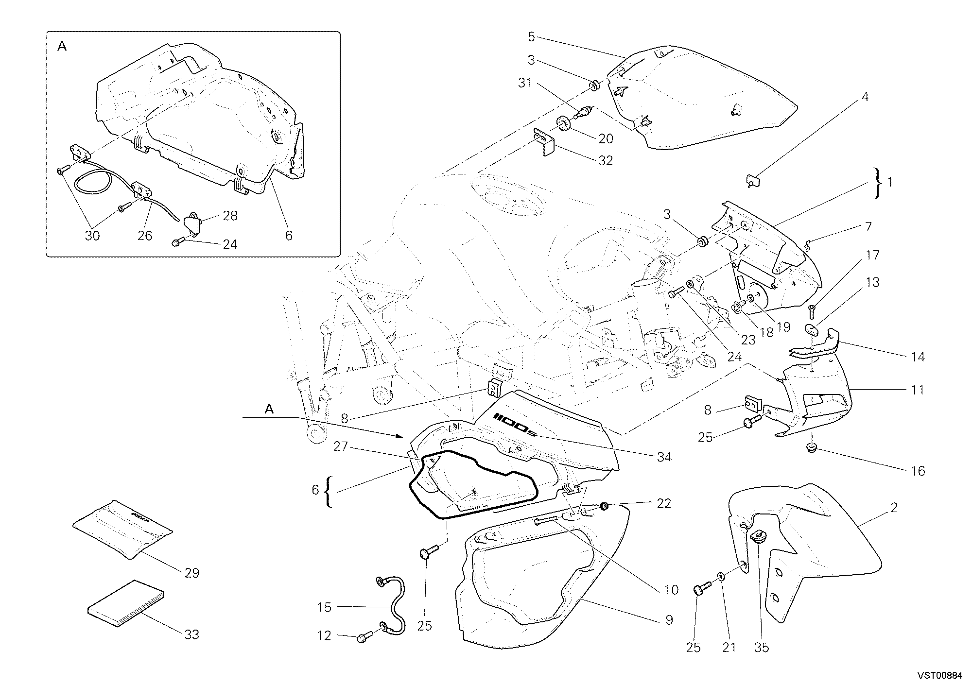 39A HABILLAGE POUR MULTISTRADA 1100 S 2009