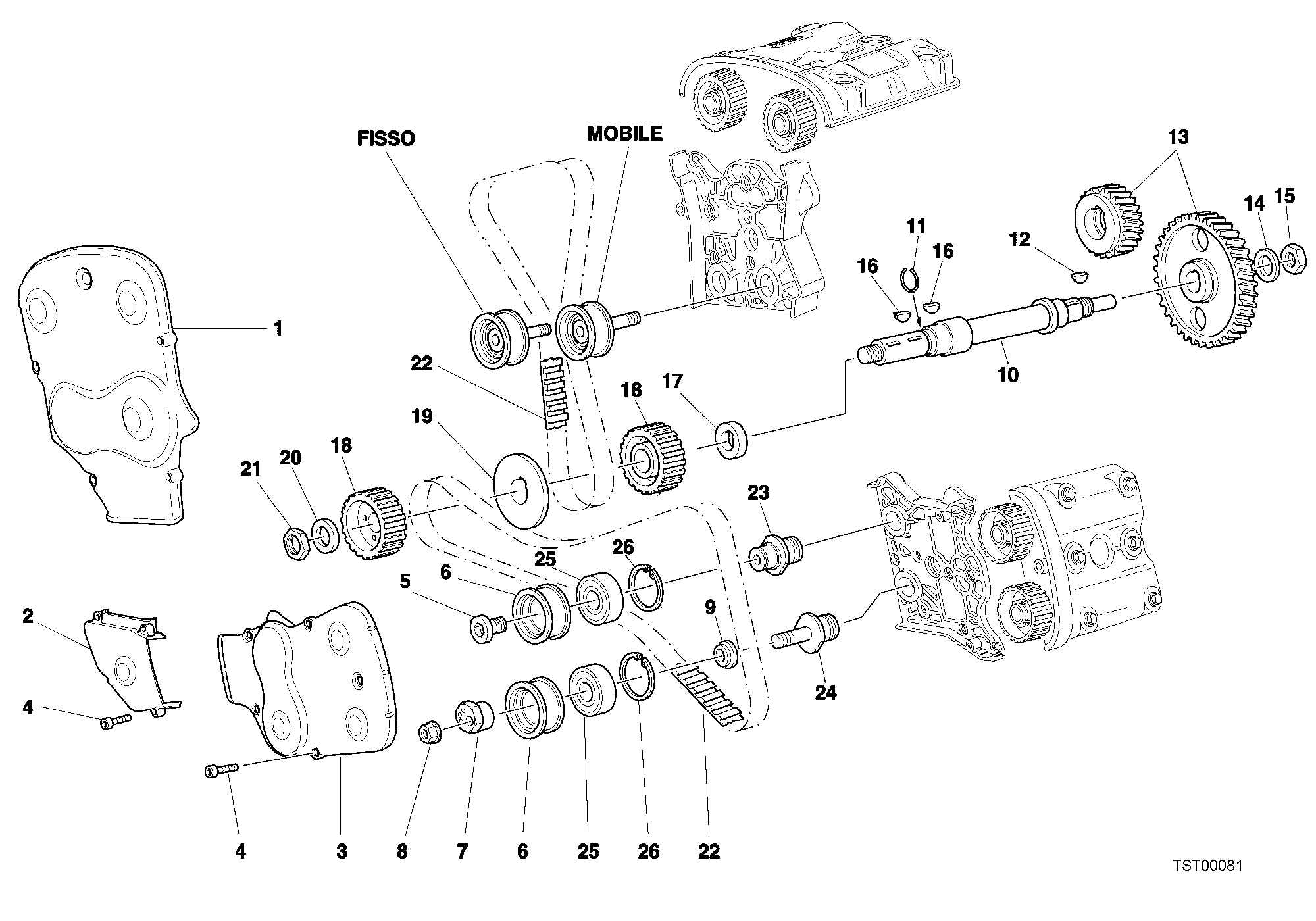 008 COURROIE DISTRIBUTION POUR SUPERBIKE 996 R II 2001