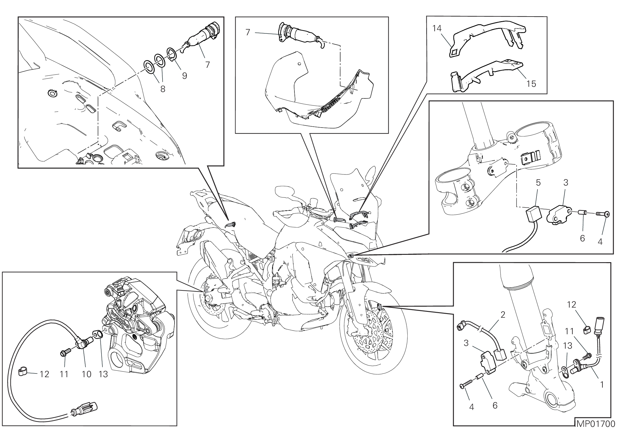 13F DISOISITIF ELECTRIQUES POUR MULTISTRADA V4S 2025