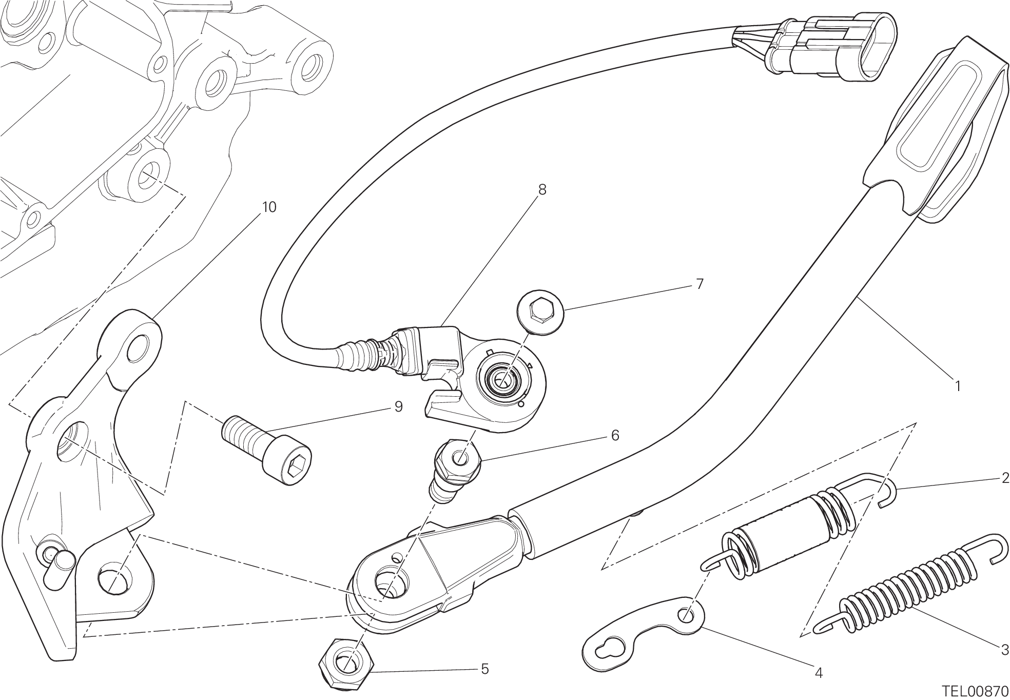 22A BEQUILLE LATERALE POUR SCRAMBLER SIXTY2 2016