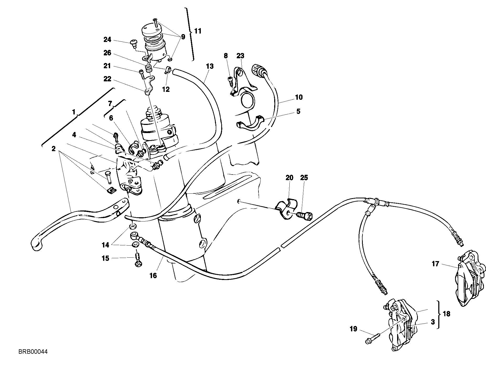 025 SYSTEME DE FREIN AVANT POUR SUPERBIKE 996 RS 2001