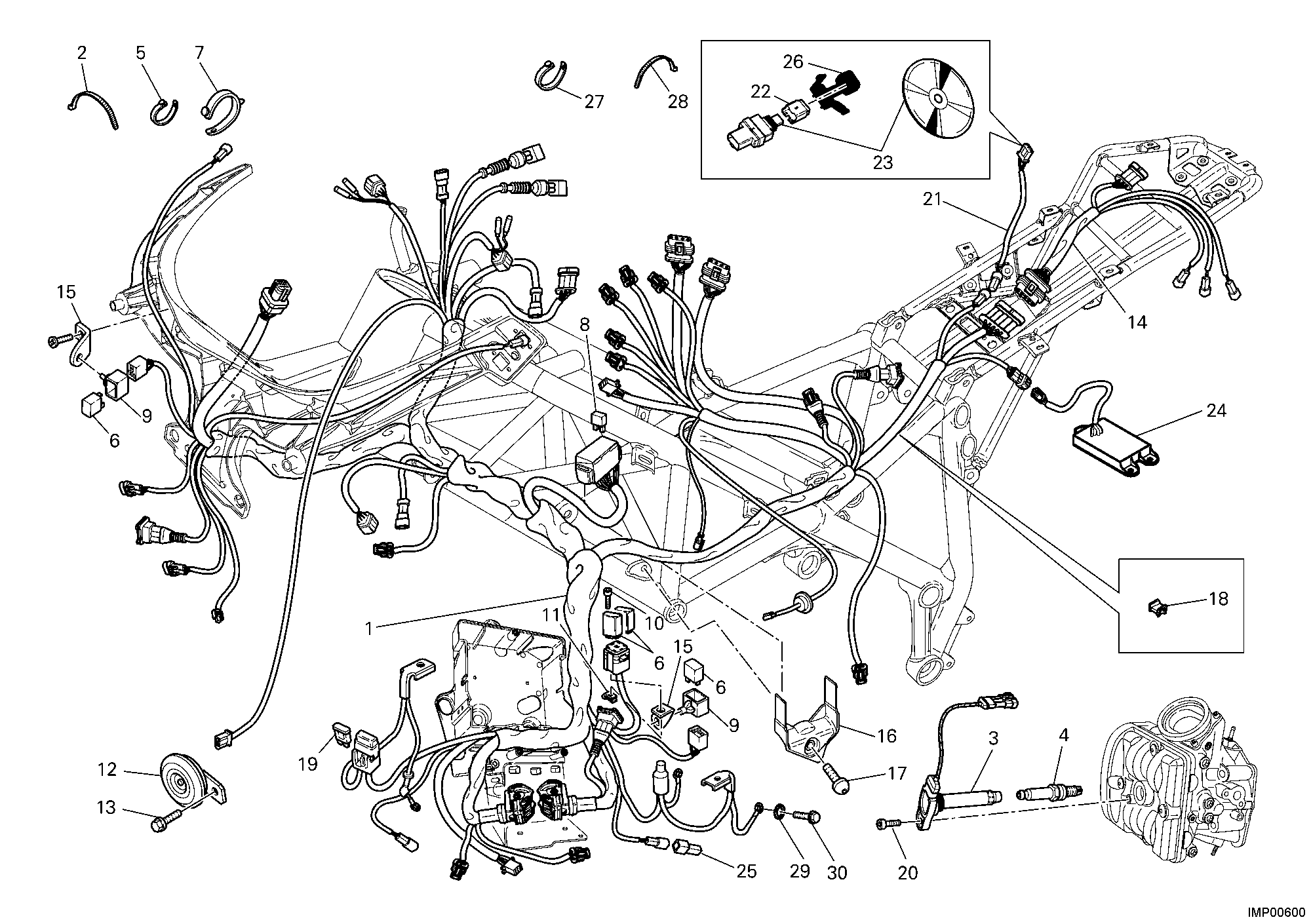 18A FAISCEAU DE FILS POUR SUPERBIKE 1198 S 2009