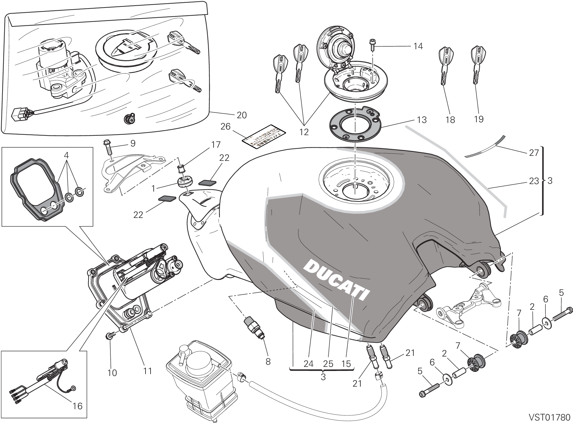 032 RSERVOIR POUR SUPERBIKE 959 PANIGALE CORSE 2018