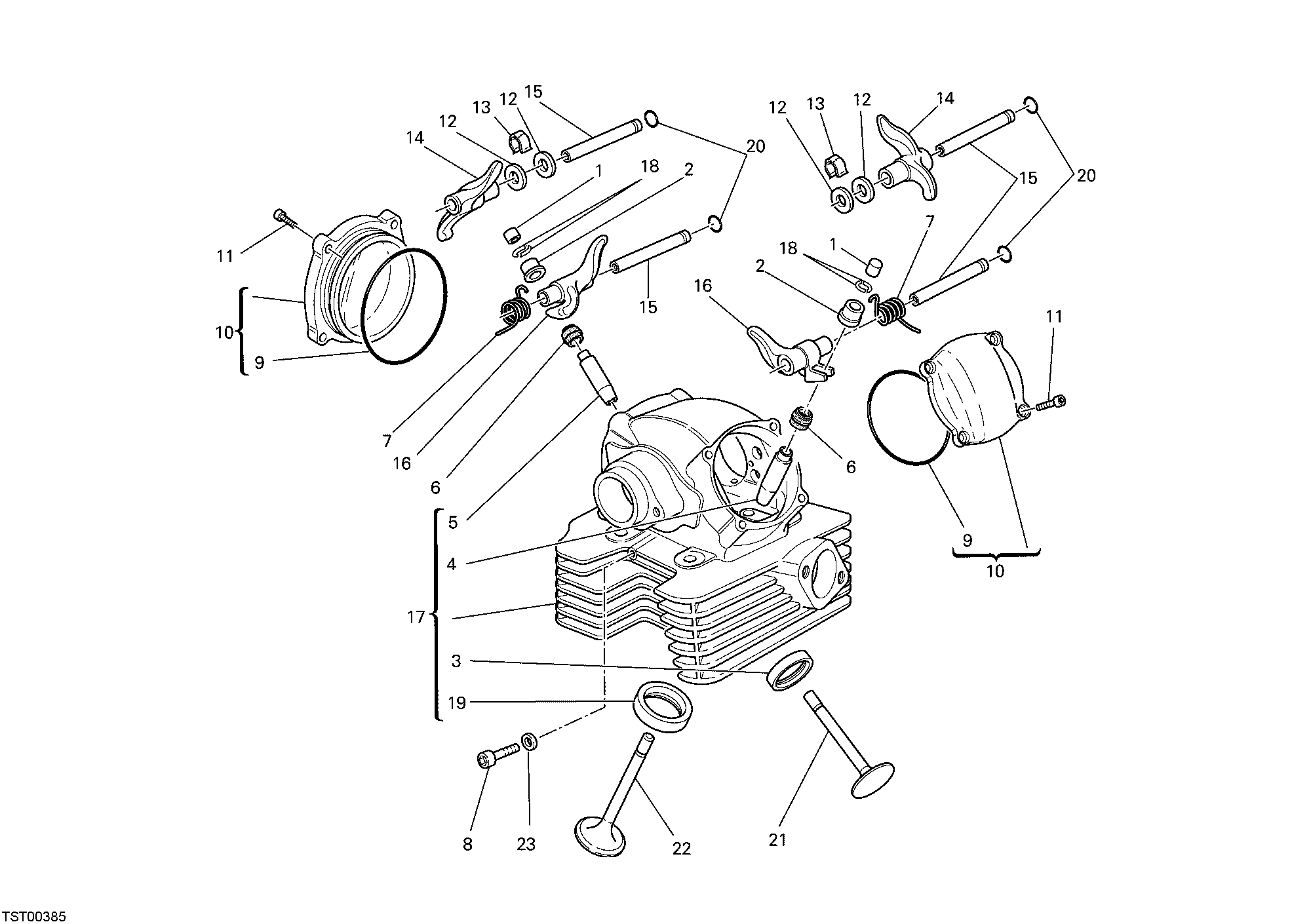 014 CULASSE VERTICALE POUR MONSTER 696 2010