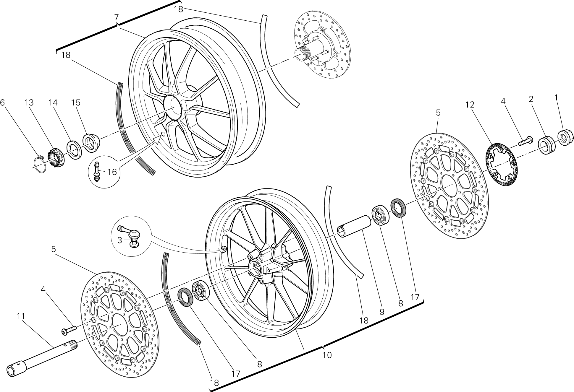 025 ROUES POUR MONSTER 1100 EVO ABS 2013