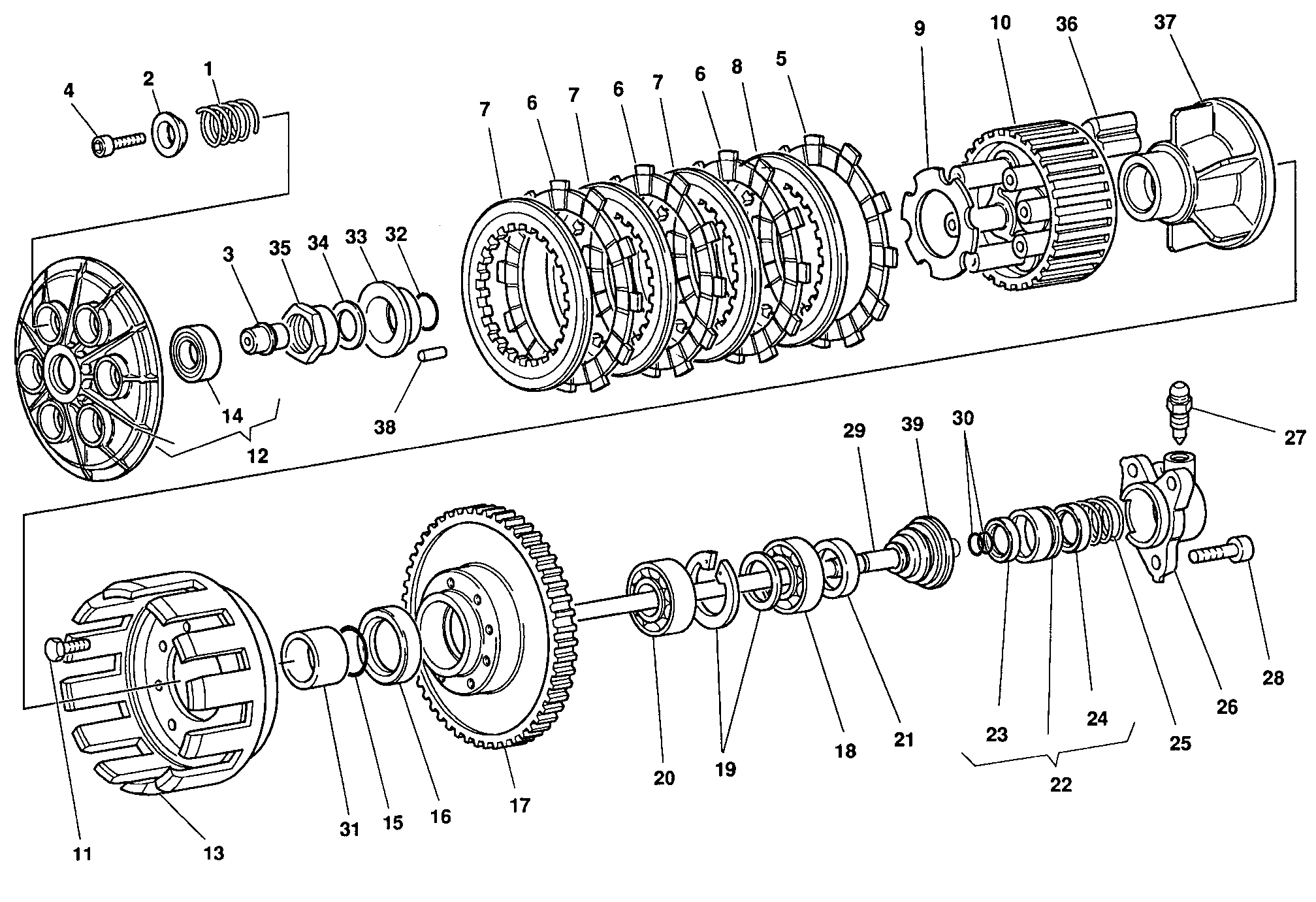 004 EMBRAYAGE MY92 POUR SUPERBIKE 907 IE 1990