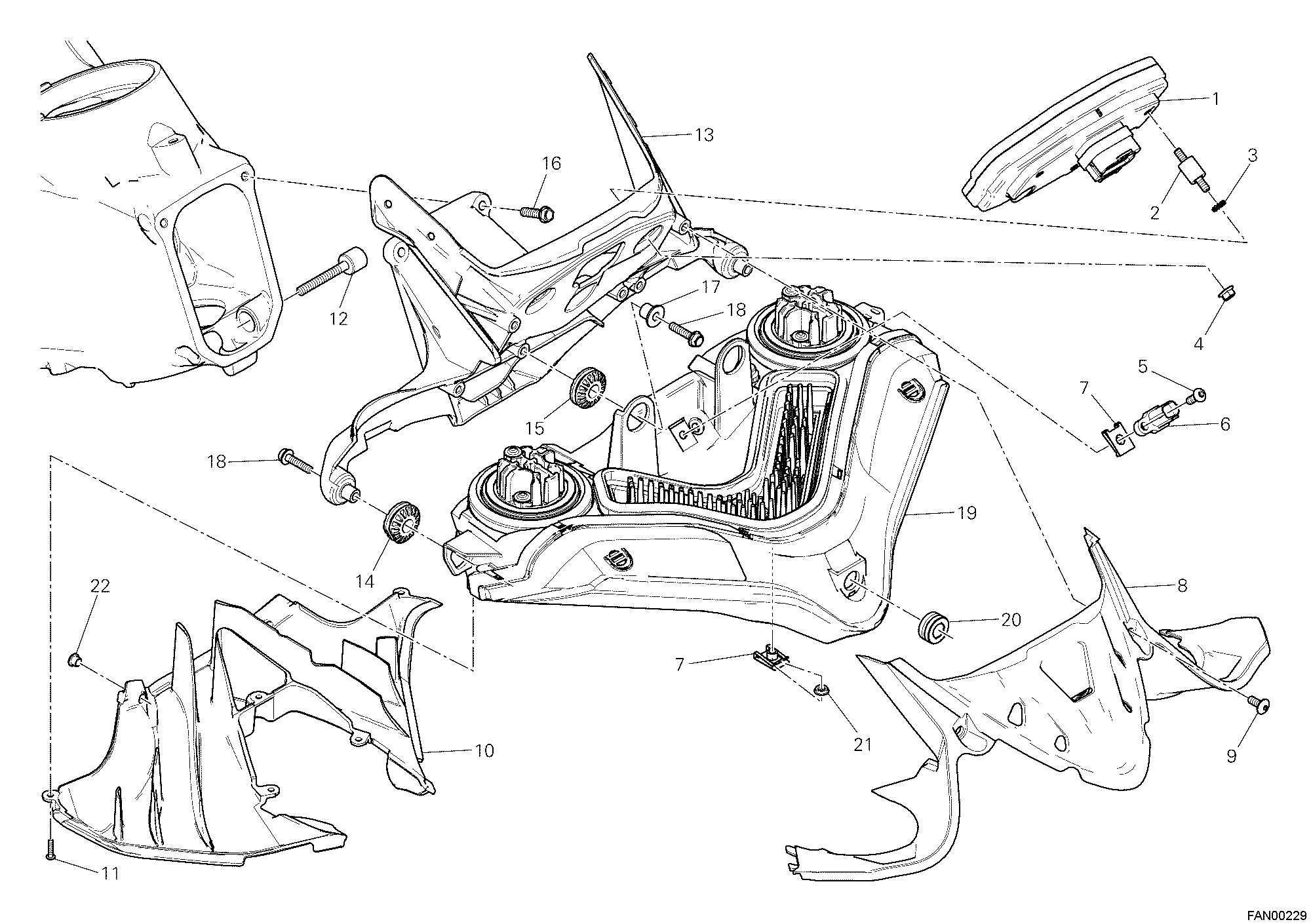 020 FEU AVANT POUR SUPERBIKE 1199 PANIGALE S 2012
