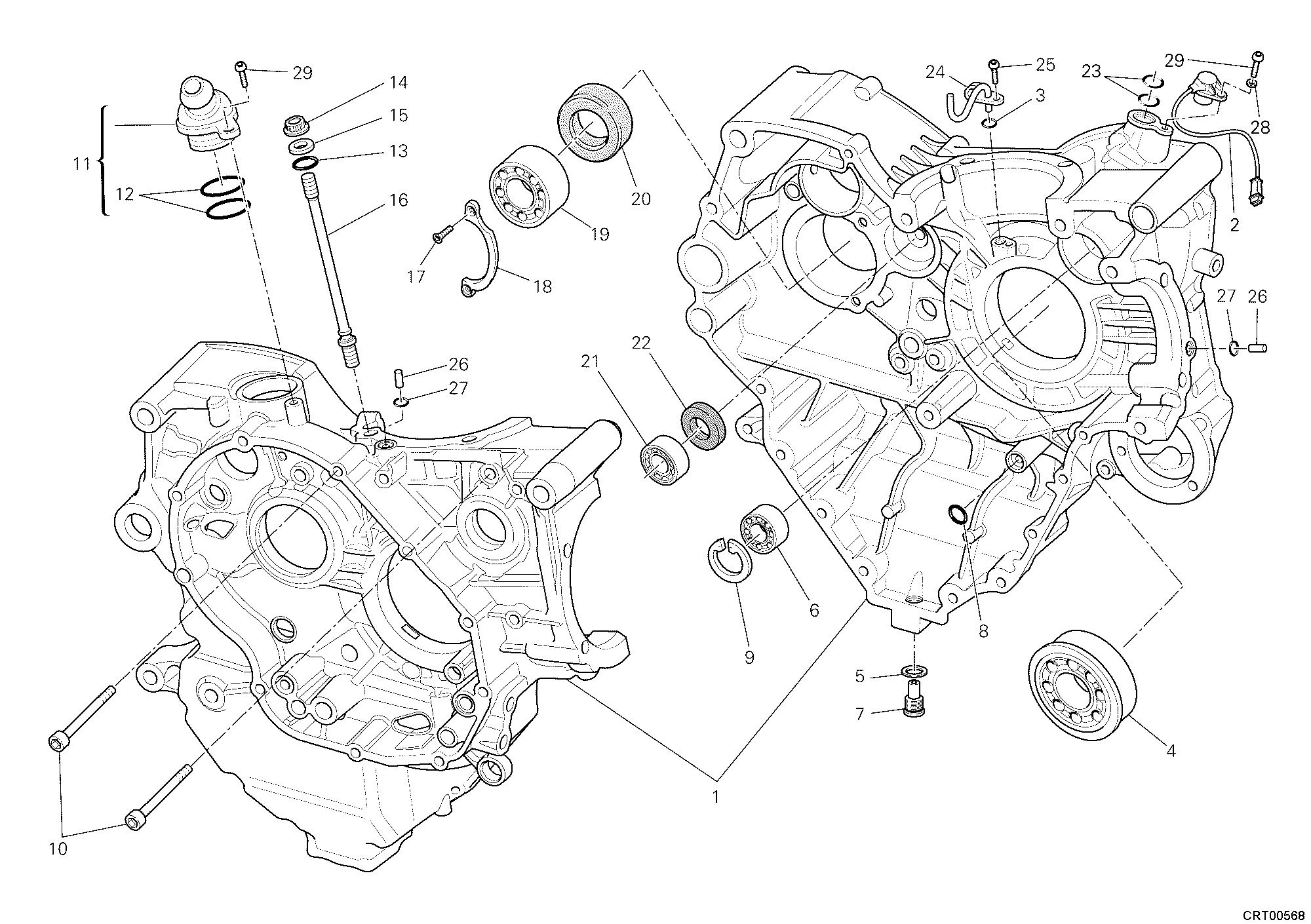 010 CARTER MOTEUR POUR STREETFIGHTER 848 2012