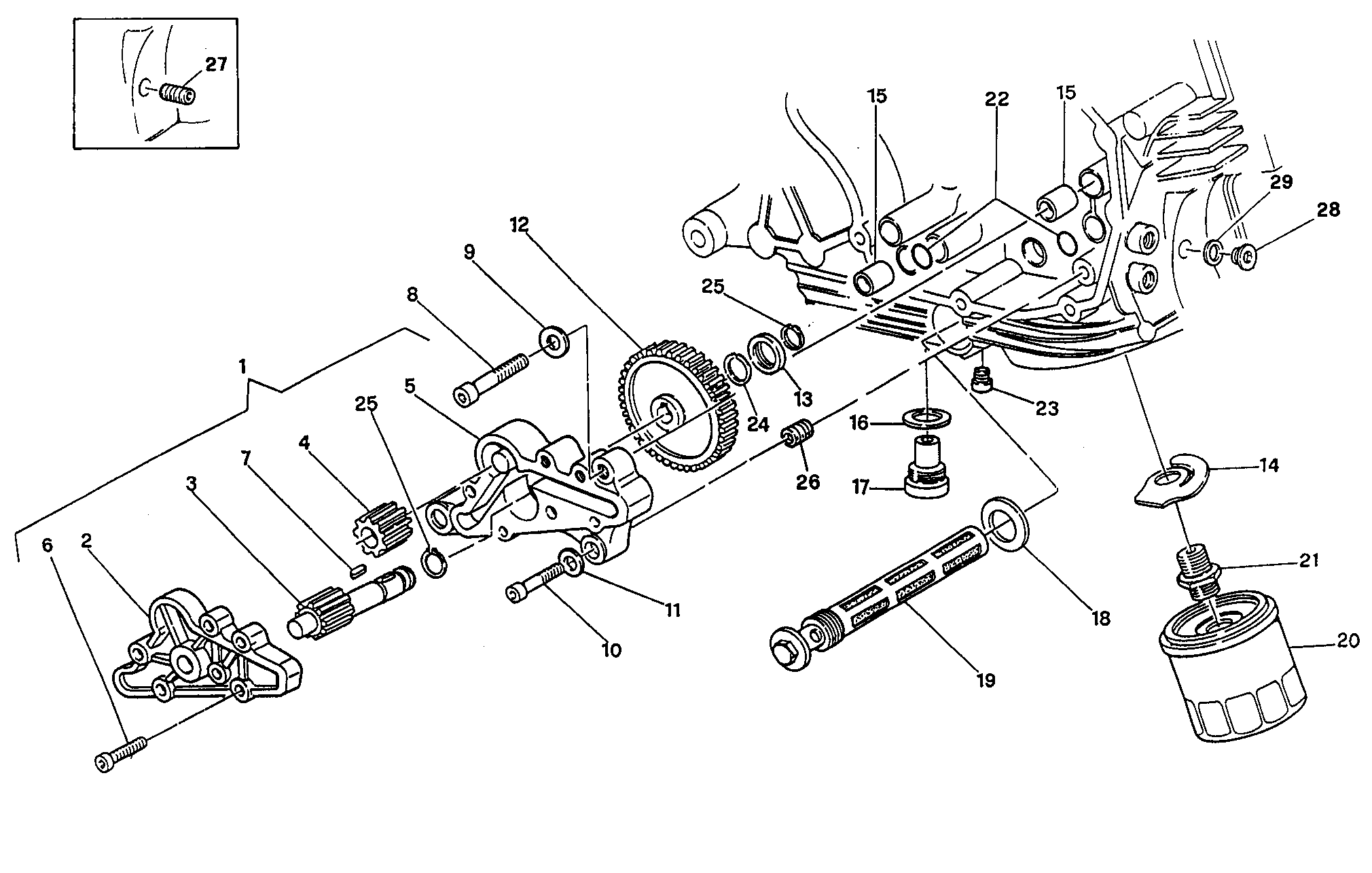 009 POMPE A HUILE FILTRE POUR MONSTER 750 1997
