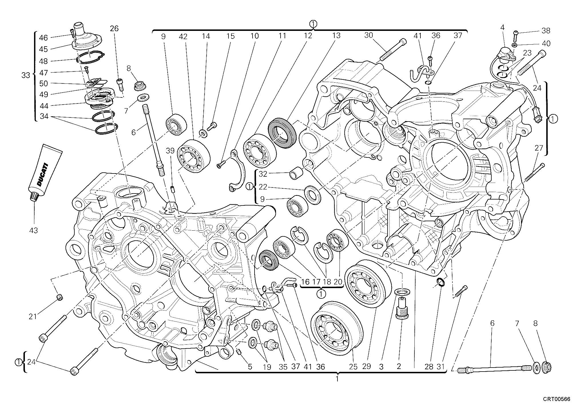 010 CARTER MOTEUR POUR HYPERMOTARD 1100 EVO SP 2012