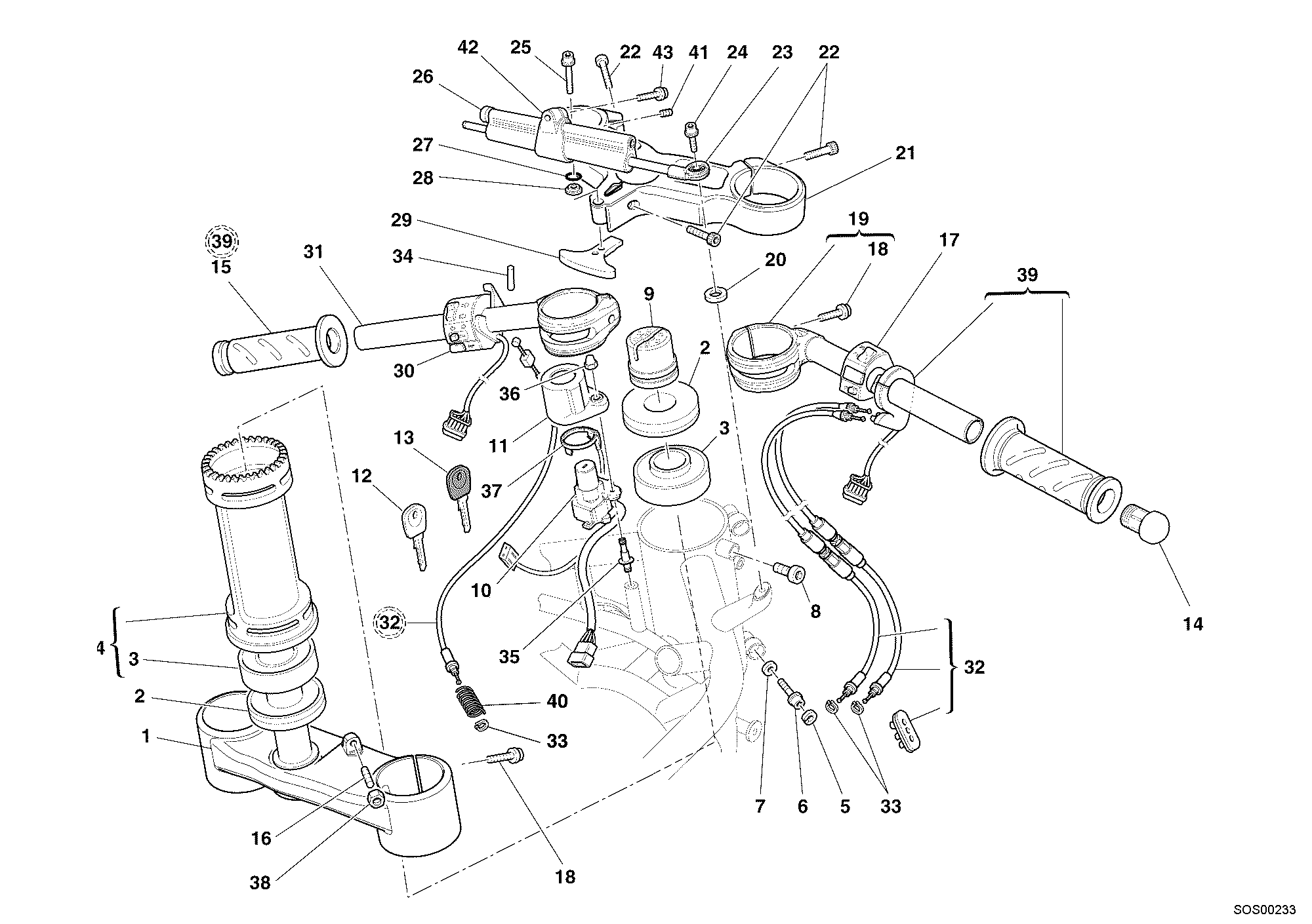 021 GUIDON POUR SUPERBIKE 999 S AMA REPLICA 2007