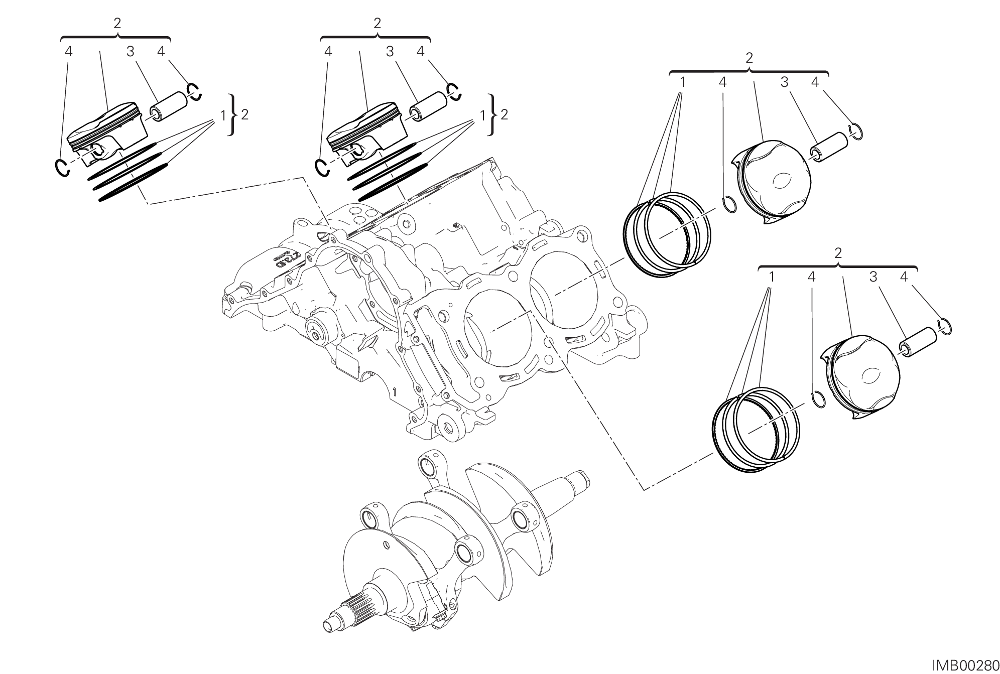 06A CYLINDRES PISTONS POUR MULTISTRADA V4 2024