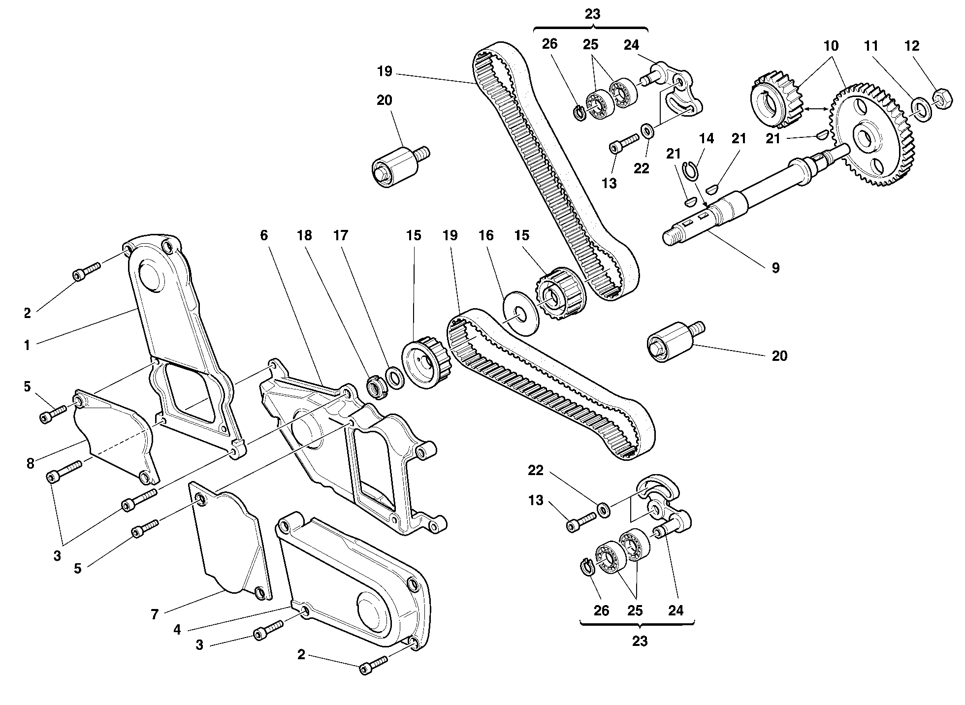 080 COURROIE DISTRIBUTION POUR SUPERSPORT 900 SS 1999