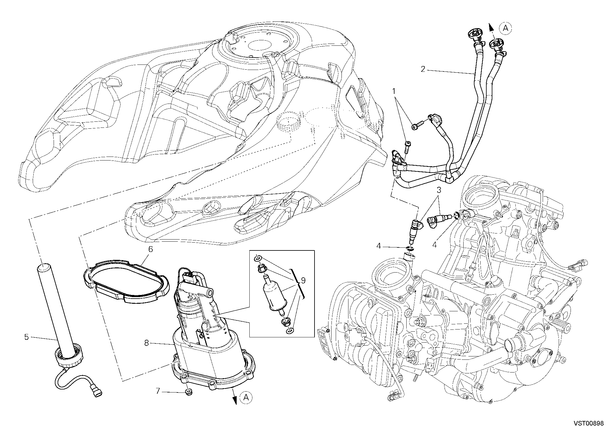 32A POMPE A CARBURANT POUR MULTISTRADA 1200 ABS 2010