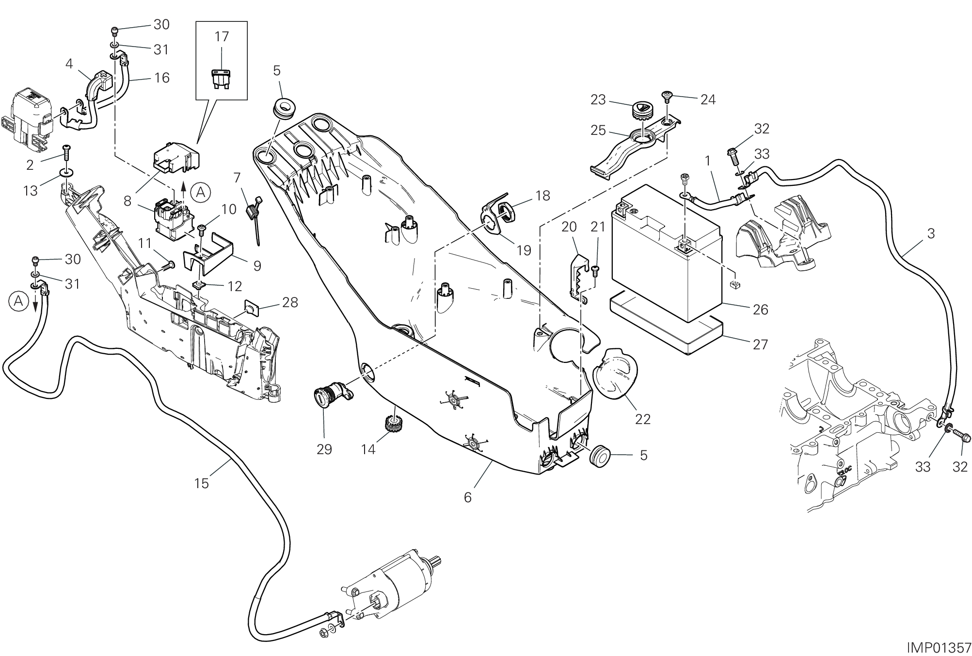 13D SUPPORT BATTERIE POUR MULTISTRADA V4 2021