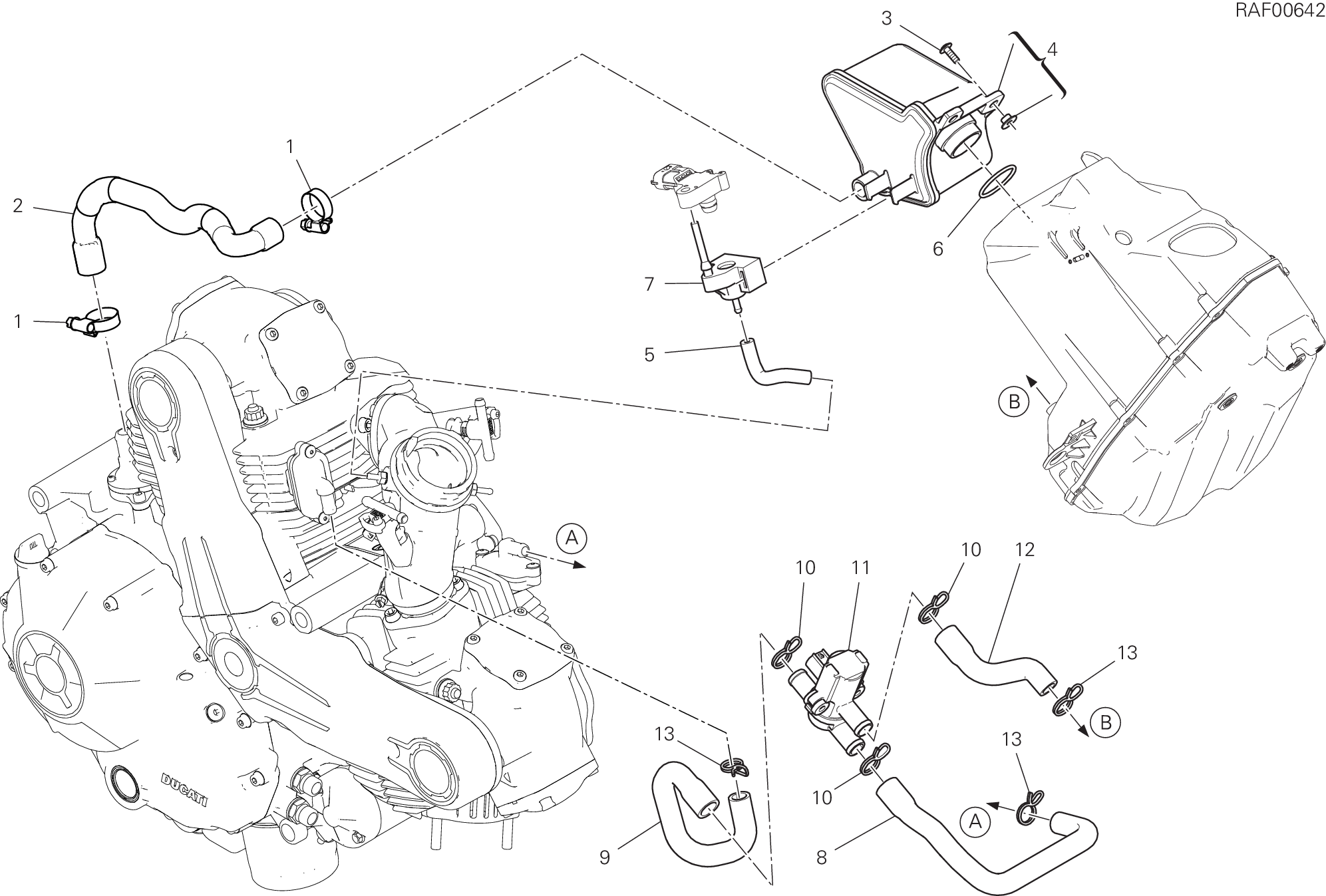 35B SYSTEME AIR SECONDAIRE POUR SCRAMBLER CAFE RACER 2020