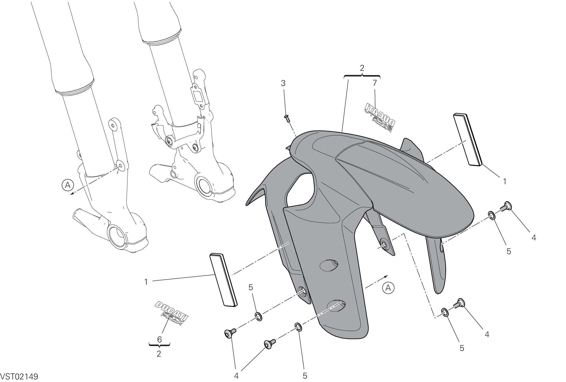 24A GARDE BOUE AVANT POUR MULTISTRADA V4 RALLY RADAR 2023