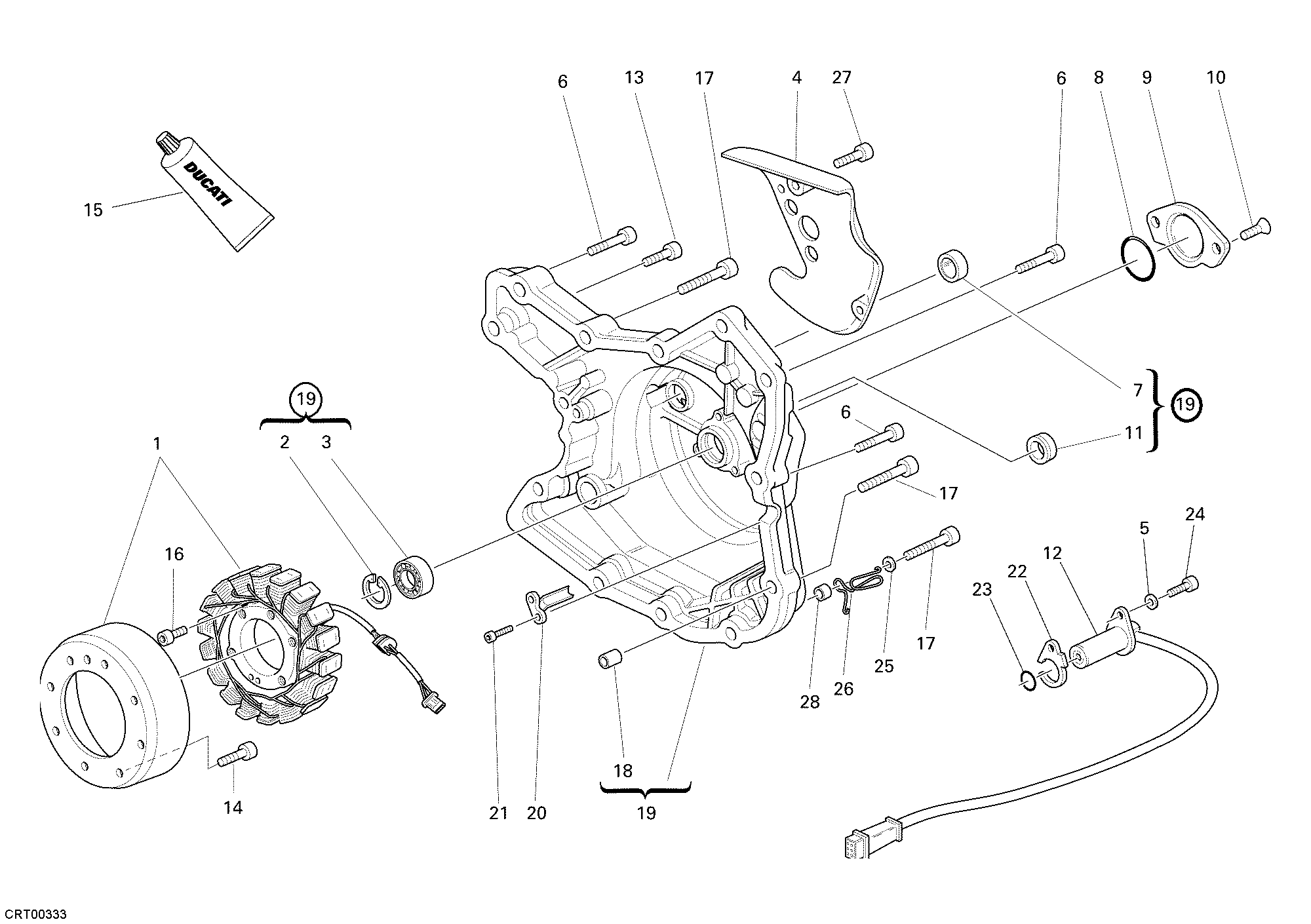 011 COUVERCLE GENERATEUR POUR SPORTCLASSIC SPORT 1000 SINGLE SEAT 2006