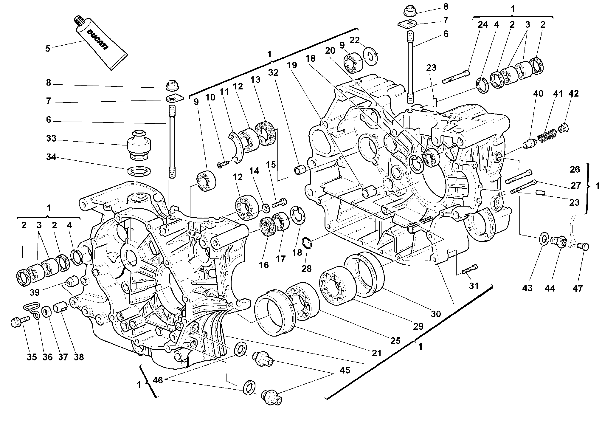 100 CARTER MOTEUR POUR MONSTER 900 DARK CITY 1999