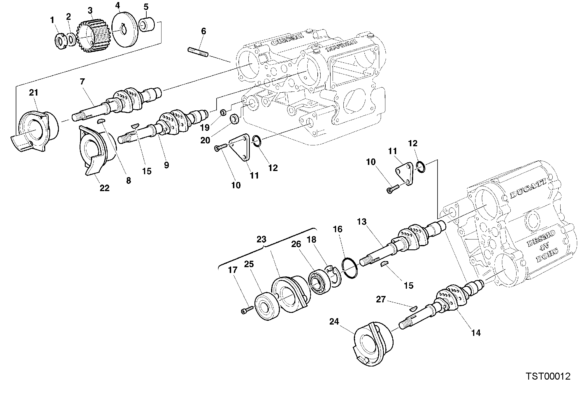 014 ARBRE A CAMES POUR MONSTER S4 2001