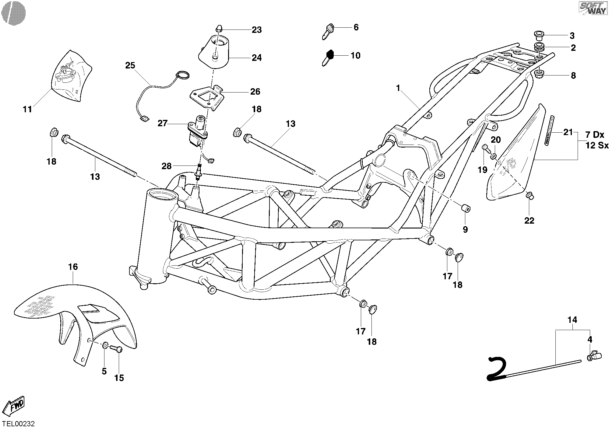 024 CADRE POUR MONSTER S4R 2003