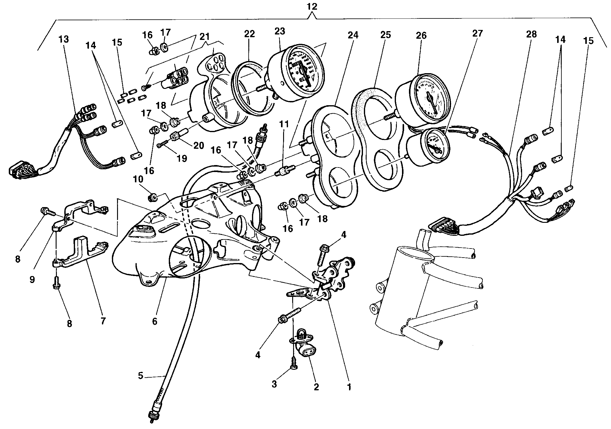 020 COMPTEURS POUR SUPERBIKE 748 SPS 1998