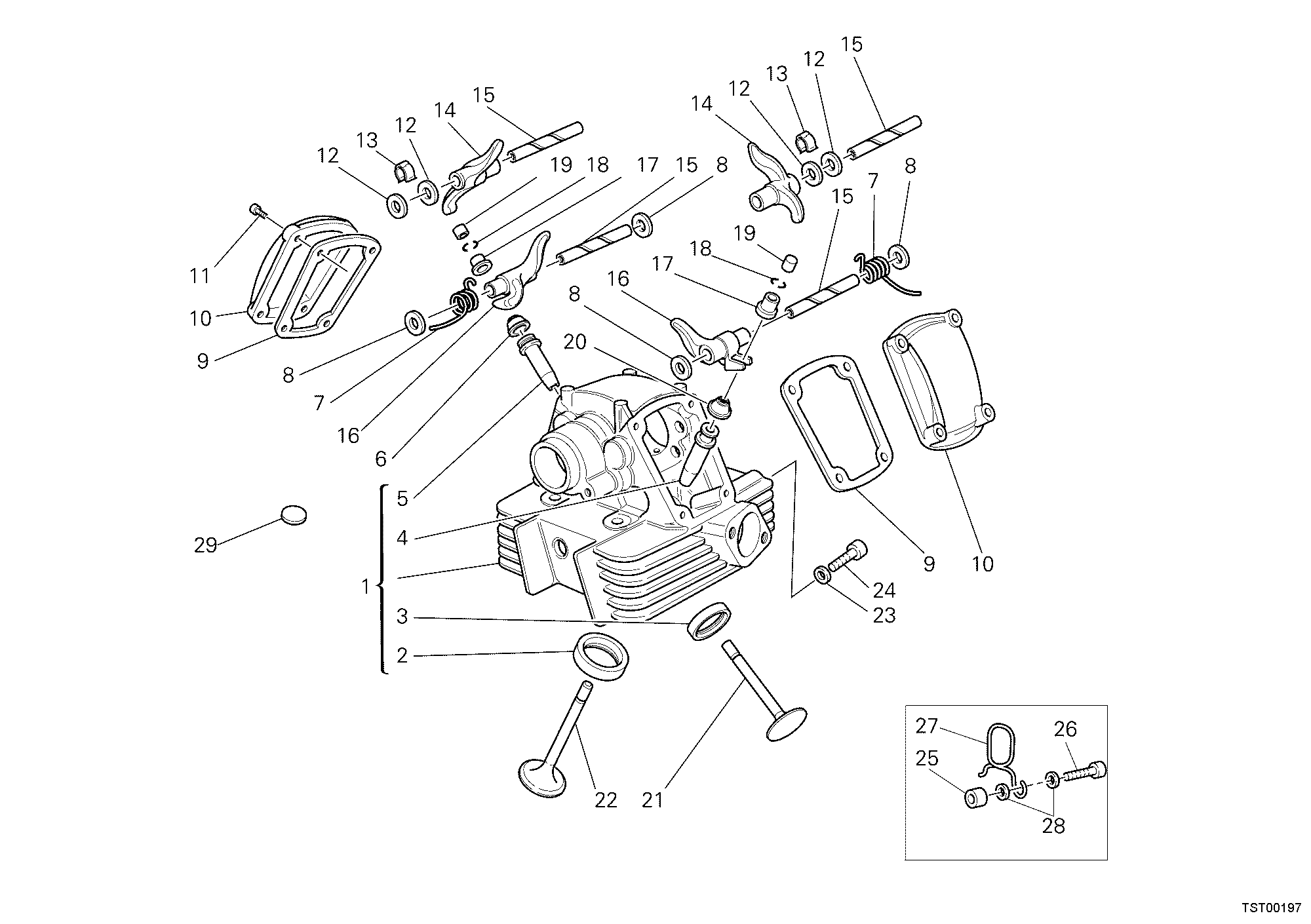 014 CULASSE VERTICALE POUR MONSTER S2R 800 2005
