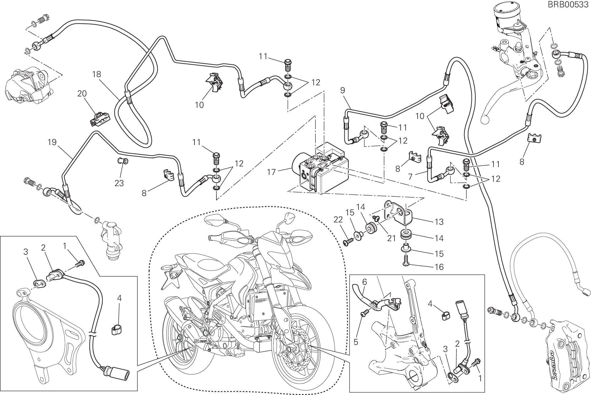 24A SYSTEME ANTIBLOCAGE DES FREINS ABS POUR HYPERMOTARD 939 SP 2016