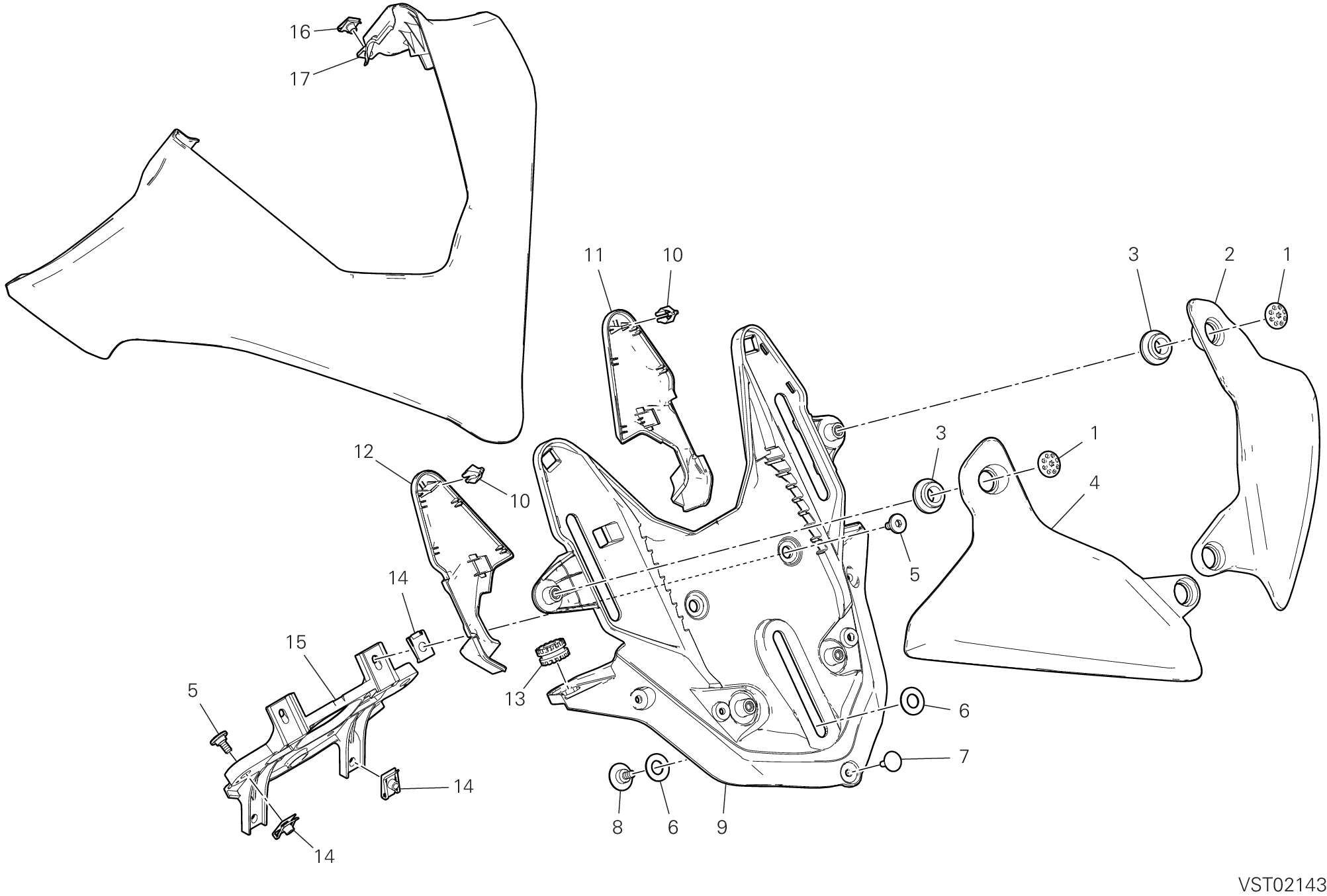 37B SUPPORT BULLE POUR MULTISTRADA V4 2023