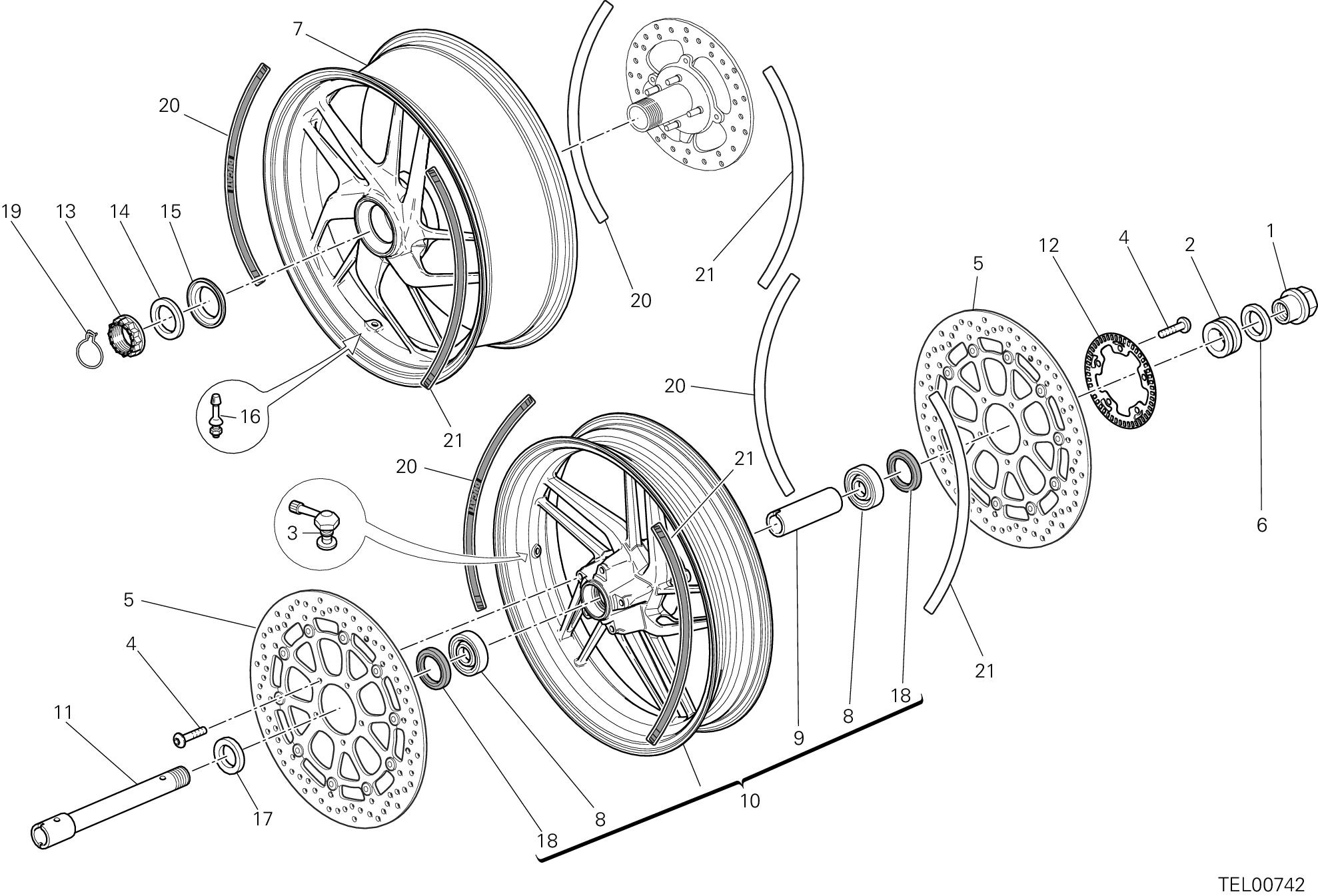 026 ROUES POUR MULTISTRADA 1200 S GT 2013