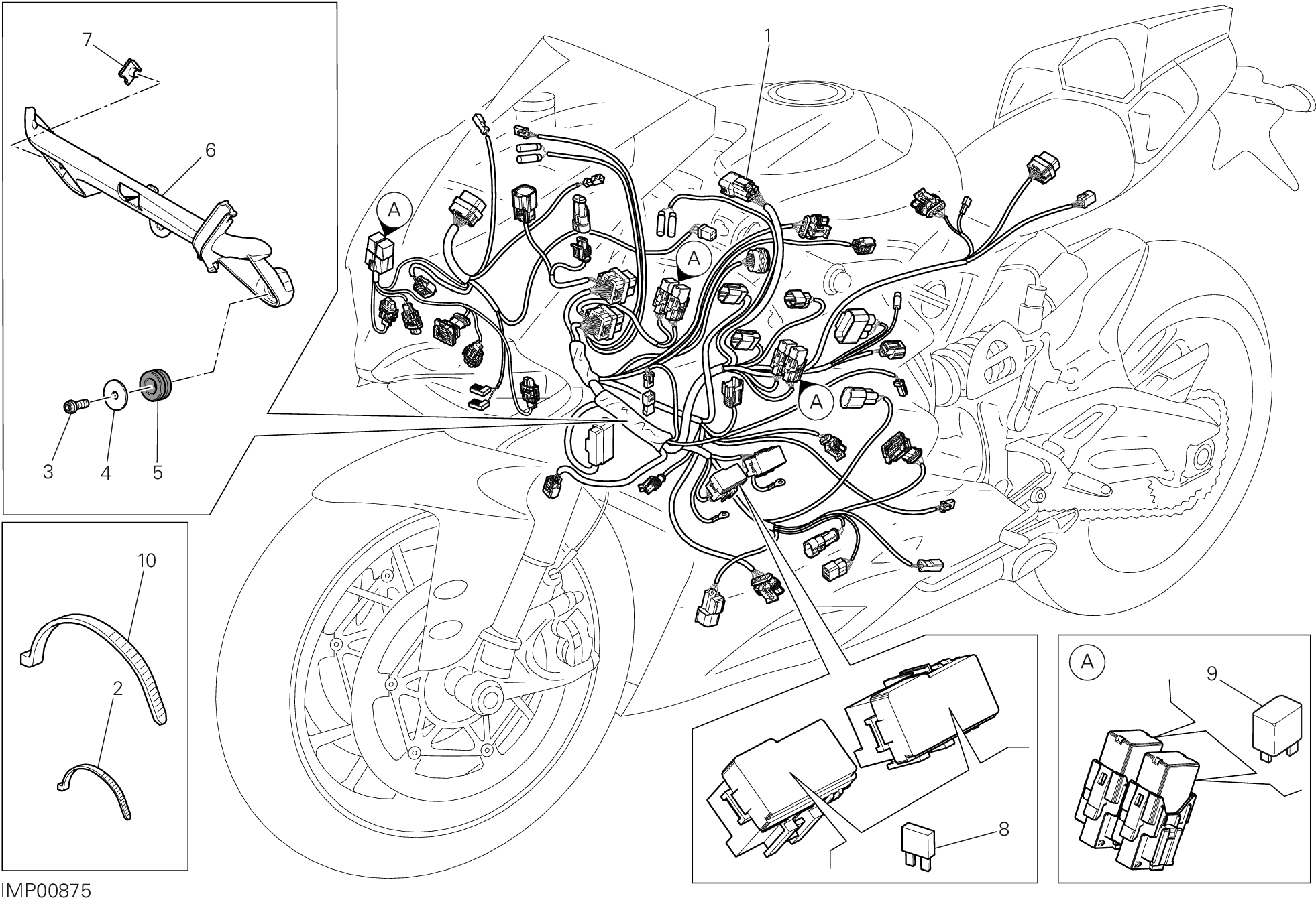18C FAISCEAU DE FILS POUR SUPERBIKE 899 PANIGALE ABS 2014
