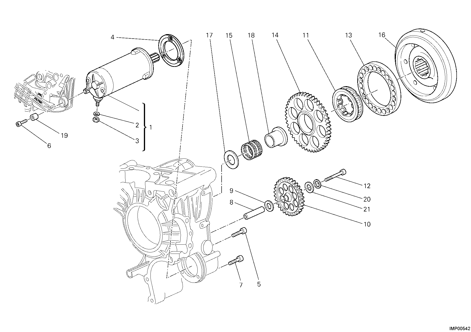 012 DEMARREUR ELECTRIQUE POUR SUPERBIKE 1098 S 2008