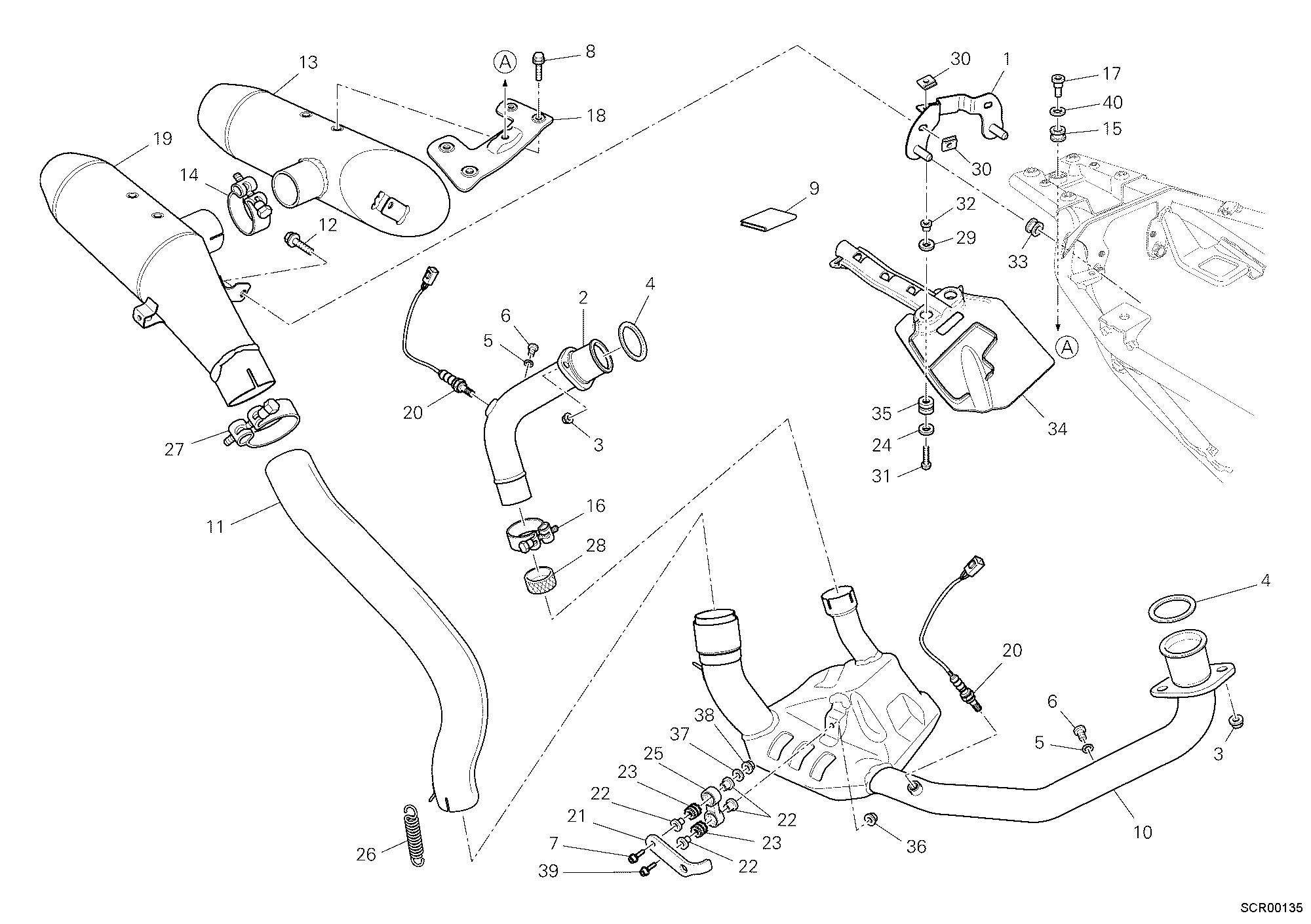 017 ECHAPPEMENT POUR HYPERMOTARD 796 2010