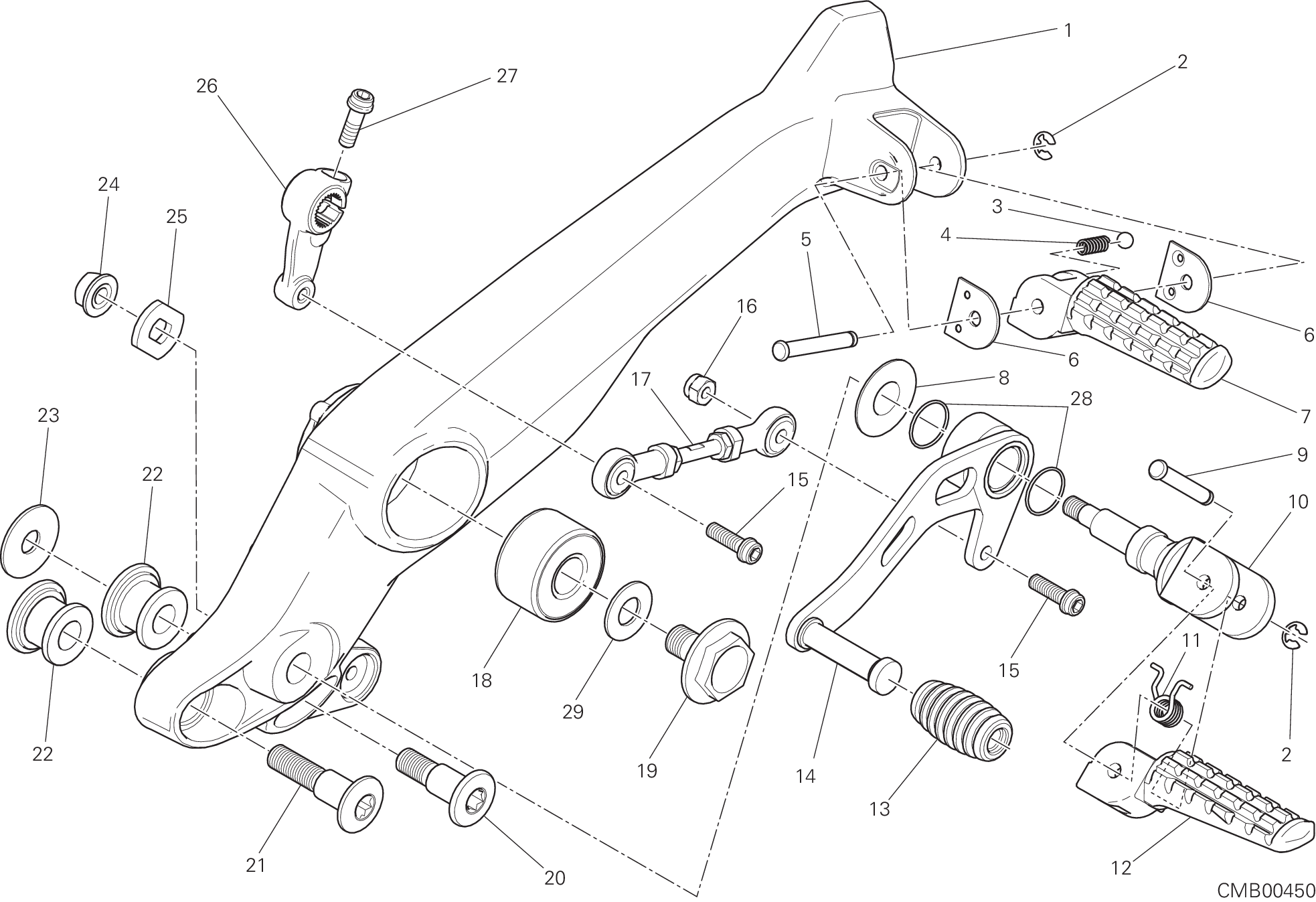 27A REPOSE PIED GAUCHE POUR SCRAMBLER SIXTY2 2020