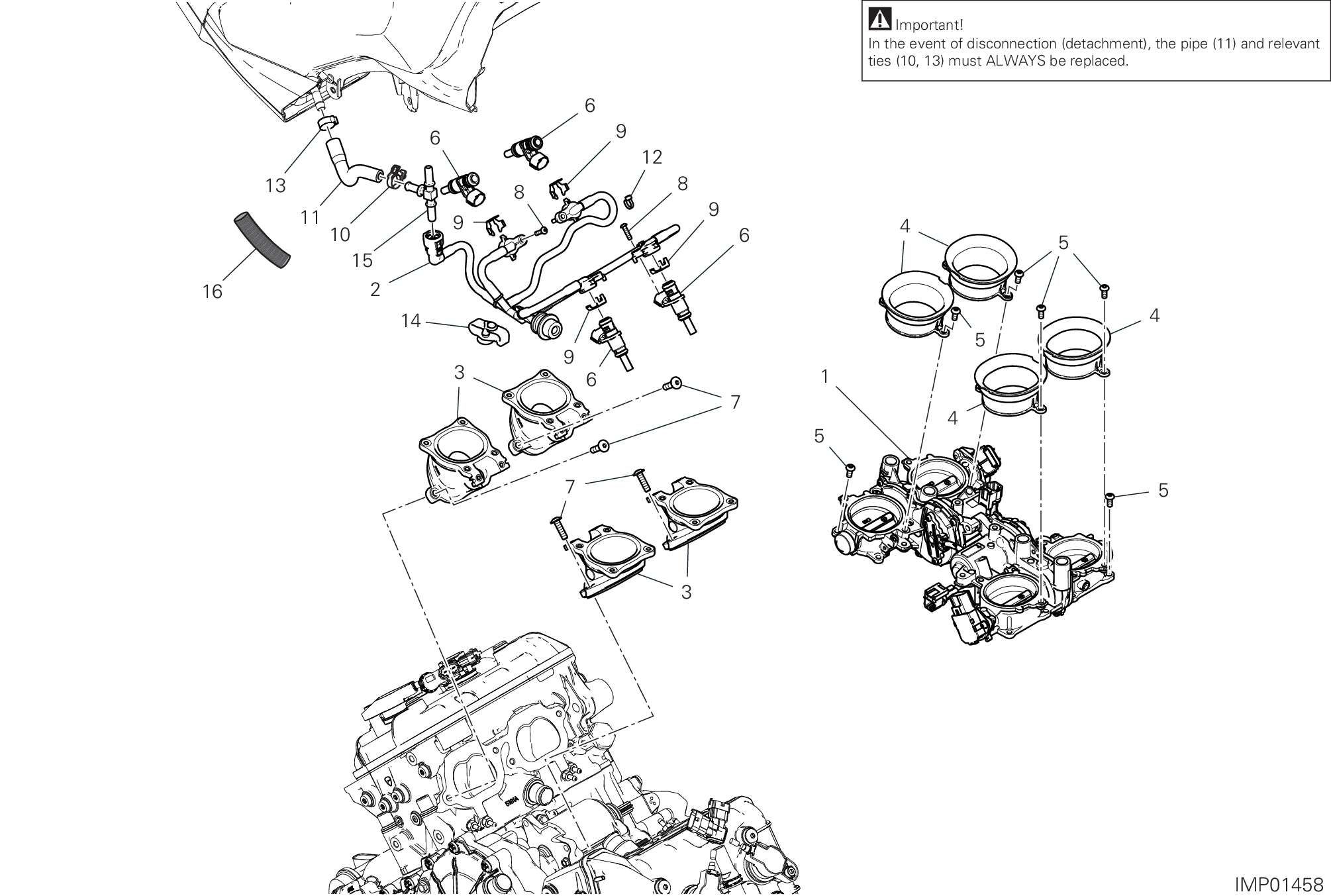 36A CORPS PAPILLON POUR SUPERBIKE PANIGALE V4 2023